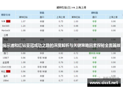 揭示浦和红钻亚冠成功之路的深度解析与关键策略因素探秘全面篇版 揭示浦和红钻亚冠成功之路的深度解析与关键策略因素探秘全面篇版